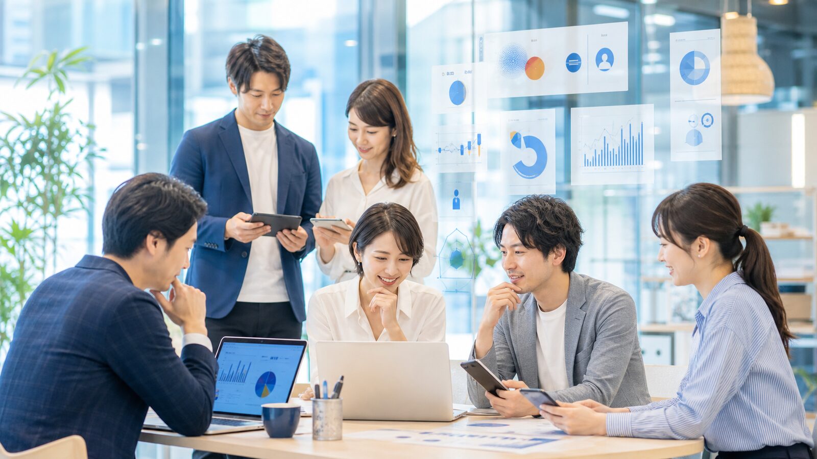 転職サービスを比較しながらキャリアを検討するビジネスパーソン